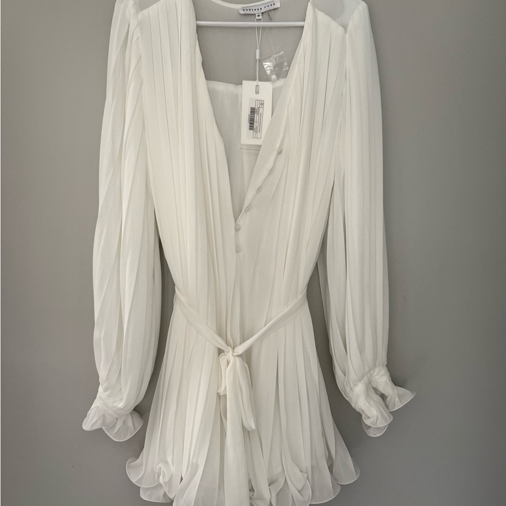Endless Rose White Pleated Romper